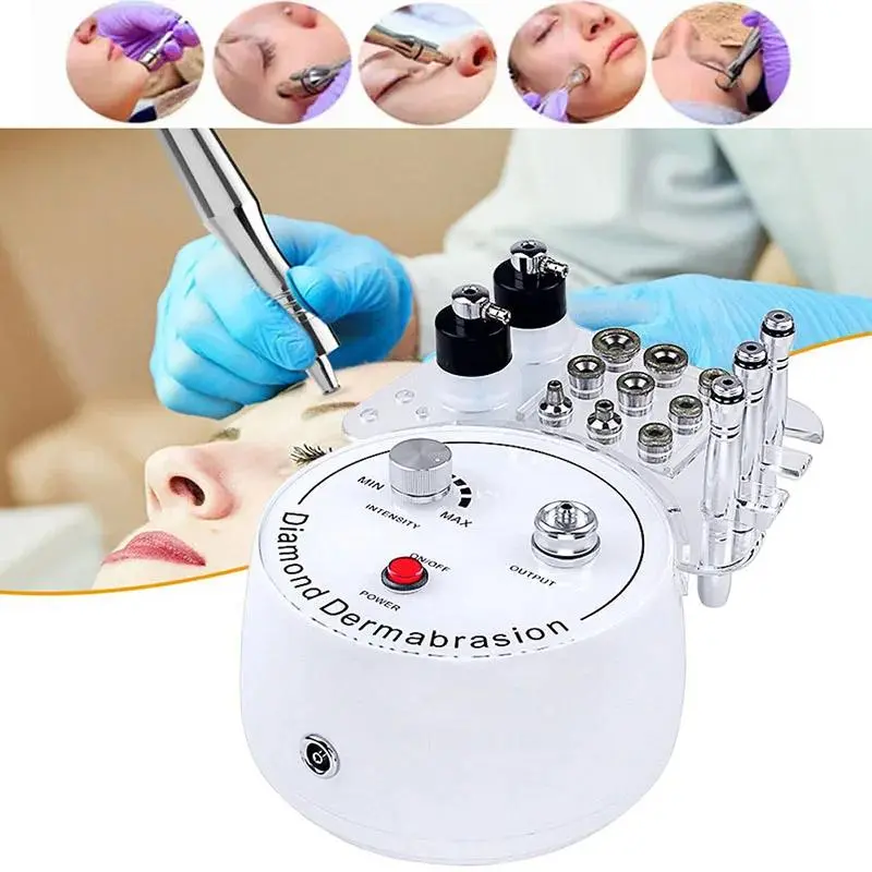 Professional Diamond Microdermabrasion Machine with Water Spray, 65-68 Cm Hg Suction Power, Exfoliating Blackheads Acne Treatment Skin Care Tool