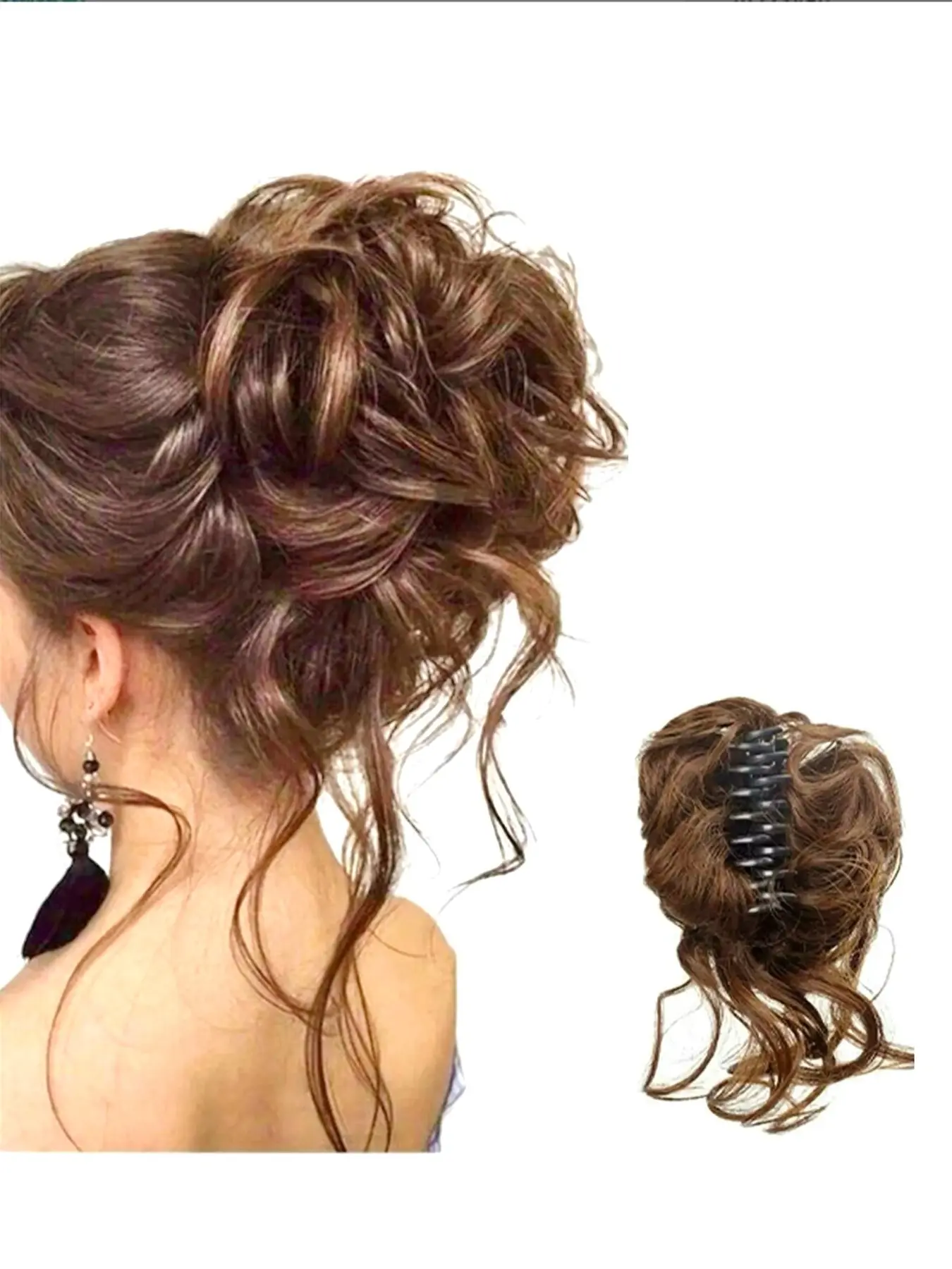 Elegant Long Messy Hair Clip, Natural Messy Bun Style Hair Accessory, Suitable for Thick and Thin Hair, Perfect for Women and Girls, Hair Clips for Thick Hair