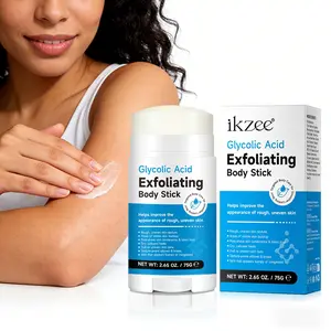 Ikzee Glycolic Acid Body Exfoliating Stick, Moisturizing Pore Cleansing, Improves Acne Skin, Suitable for Dull or Uneven Skin Tone
