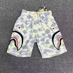 New Chinese Style Trendy Summer Shark Shorts Camouflage Print Unisex Couple Loose Casual Sports Five-Point Shorts