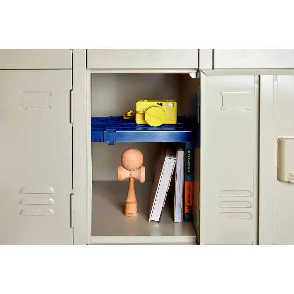 Amax B3085685 LockerMate Adjustable ABS School Locker Organiser Shelf, Blue Home Storage Rack