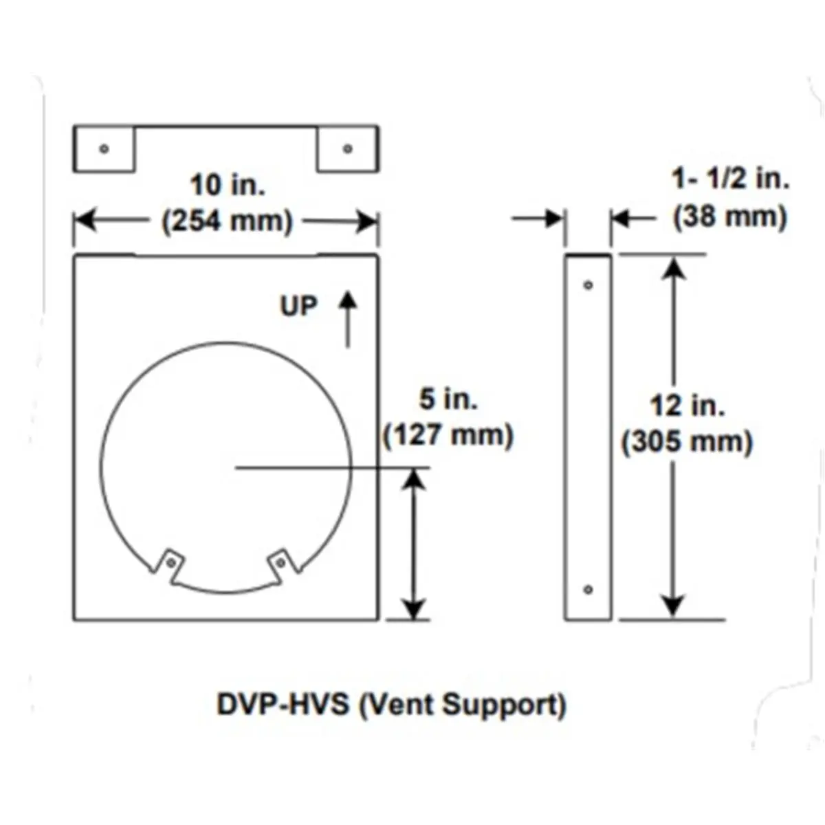 Majestic DVP-HVS Horizontal Pipe Support Assembly