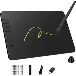 Drawing Tablet VK640, Digital Graphic Tablet 6x4 Inch with -Free Stylus(8192  Levels), 6 Shortcut , Pen Tablet for Drawing, Design, Teaching, Work with , PC & Mobile