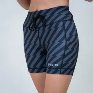 Womens Flexion 5" Compression Short - Velocity Blitz Black