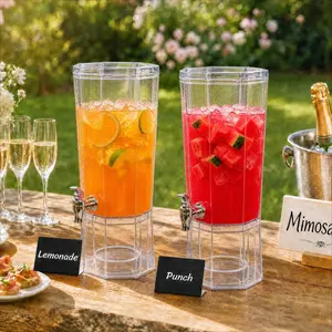 Lifewit 1.1 & 1.7 Gallon Drink Dispenser with Lid & Stand BPA-Free for Juice Soda Tea Lemonade Detachable Party-Ready  4L & 6L Capacity Leak-proof ABS Spout Beverage Serving #SummerVibes