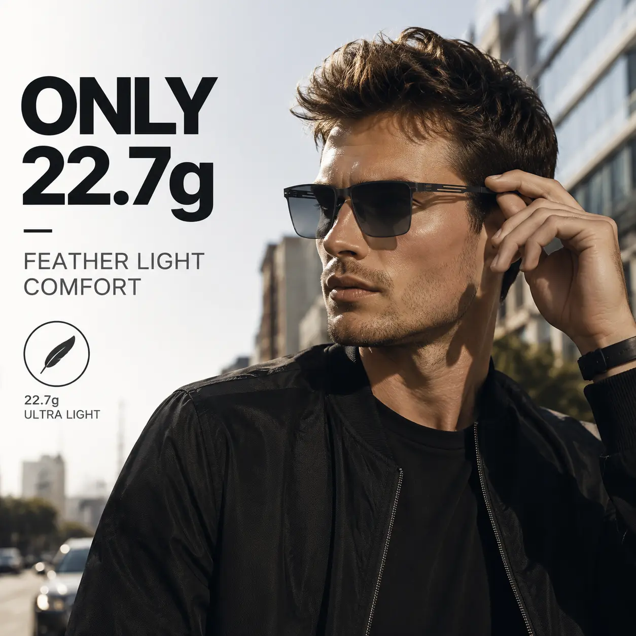 Ultralight Photochromic Sunglasses for Men Women, UV400 Protection, Light-Adaptive Eyewear for Driving, Golf, Fishing & Outdoor Activities