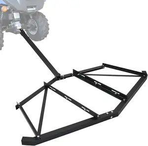 Heavy-Duty 66" Drag Harrow for ATV/UTV/Tractor, Steel Tow-Behind Driveway Grader with Adjustable 0–33" Leveling Bars, Universal Pin Hitch & 41" Pull Rod, Supports 50 Lbs Added Weight