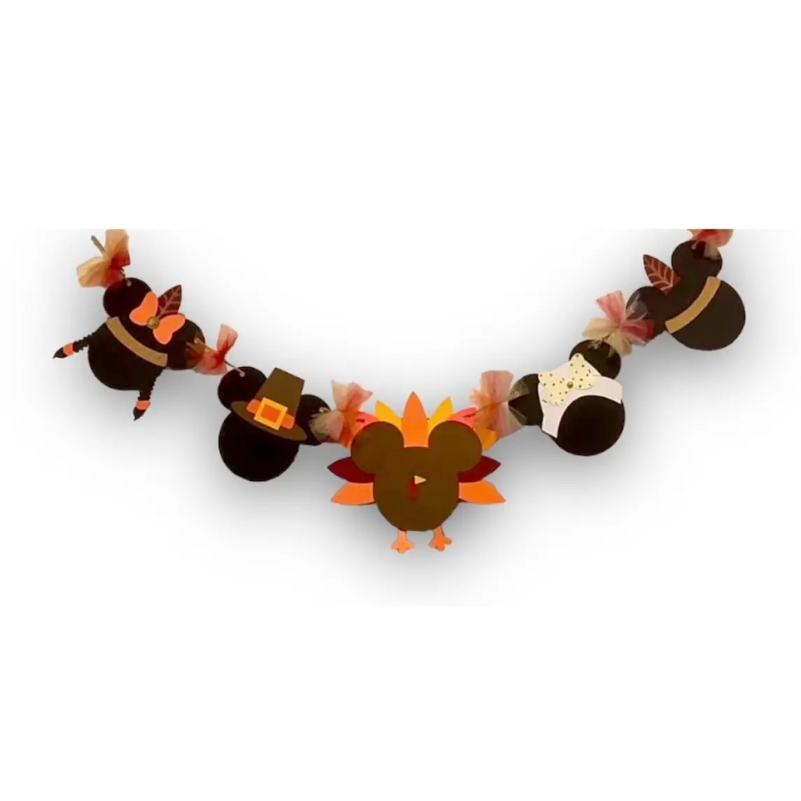 Thanksgiving Mickey and Minnie Inspired Holiday Garland Decoration