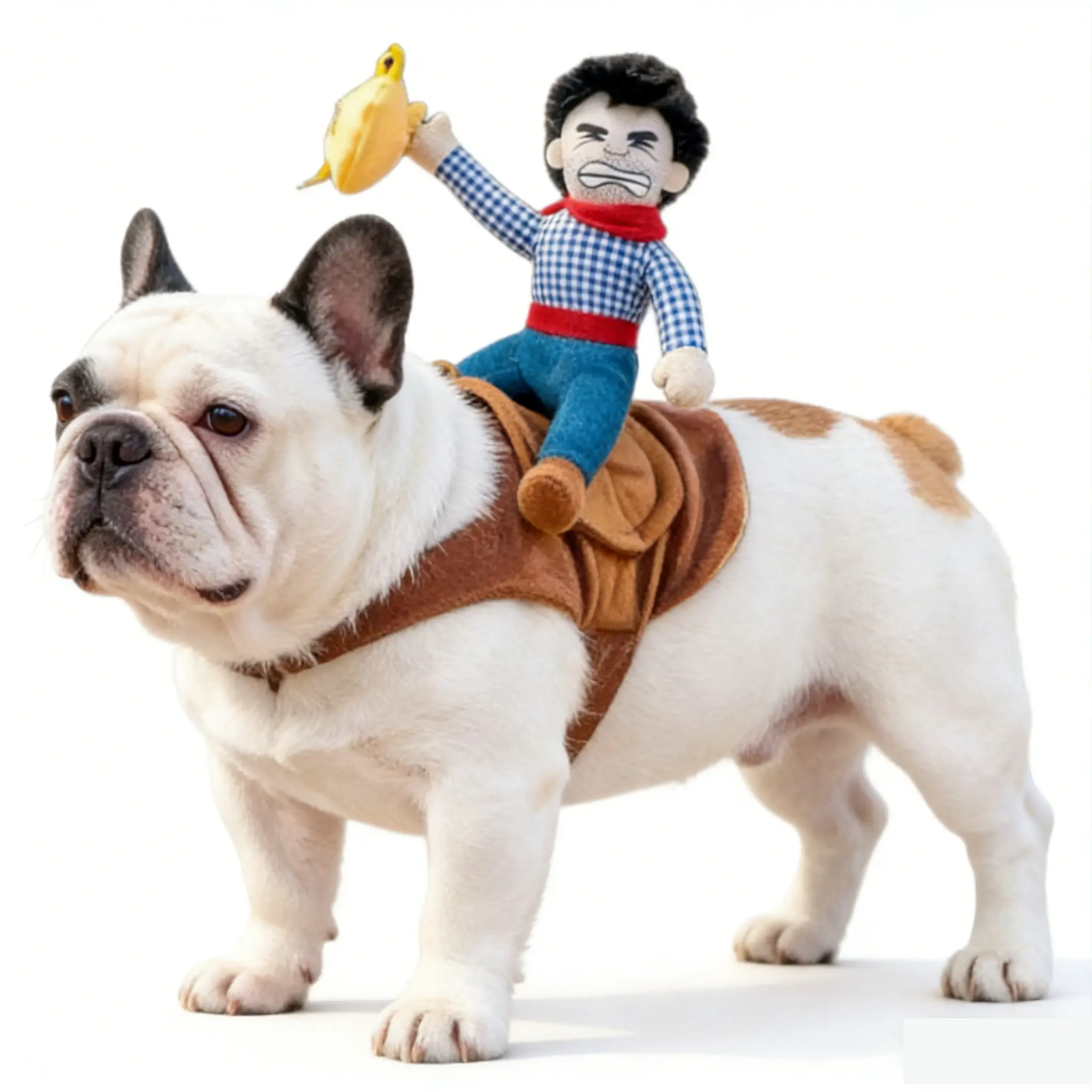Dog & Cat Wild West Cowboy Money Bag Costume - Fun Polyester Bandit Loot Sack Ride-On Prop with Straps, 4 Multi-Size Universal Quick-Use Social Media Photo-Ready Halloween Outfit, Photo Props