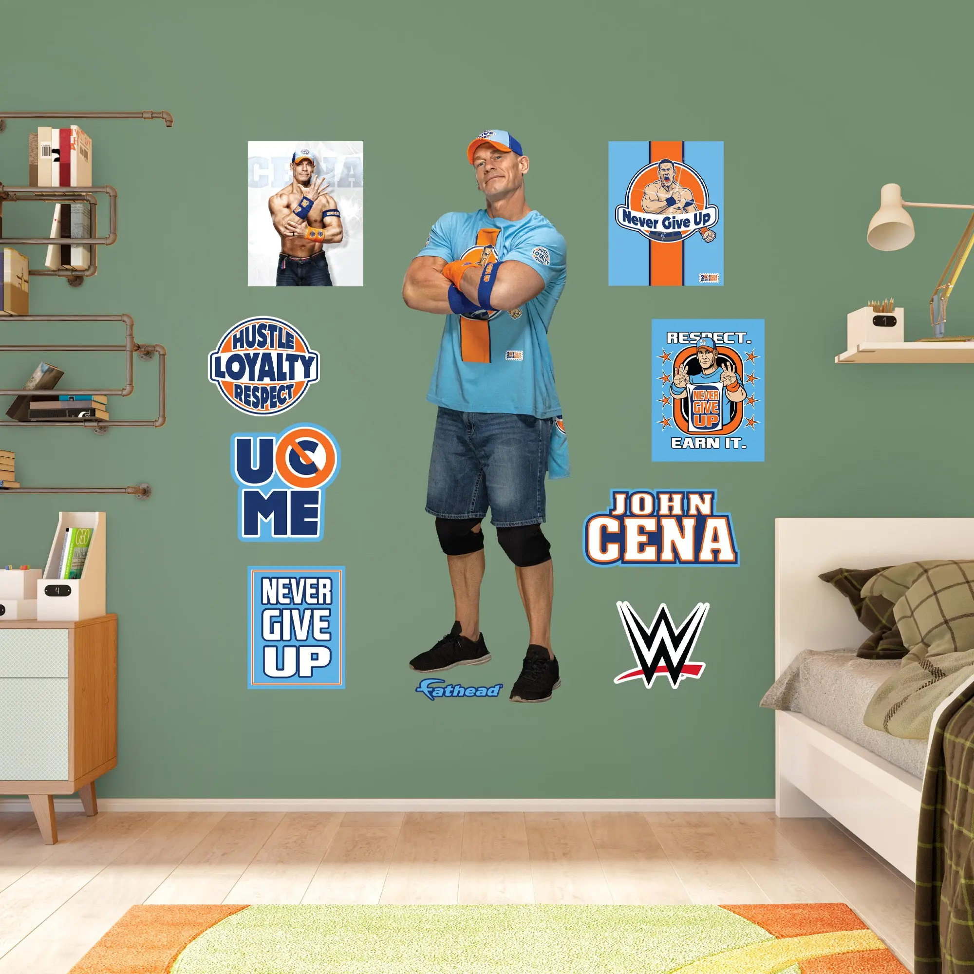 Official WWE John Cena RealBig Collection Decorative Peel-and-Stick Wall Art Stickers - Durable Removable Vinyl Decor for Bedroom, Laptops, Lockers #3