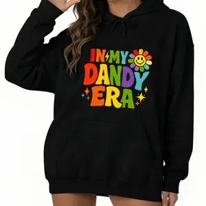 Funny Dandy's Vibes Retro Hoodie – Colorful Long Sleeve for a Dandy Era Look