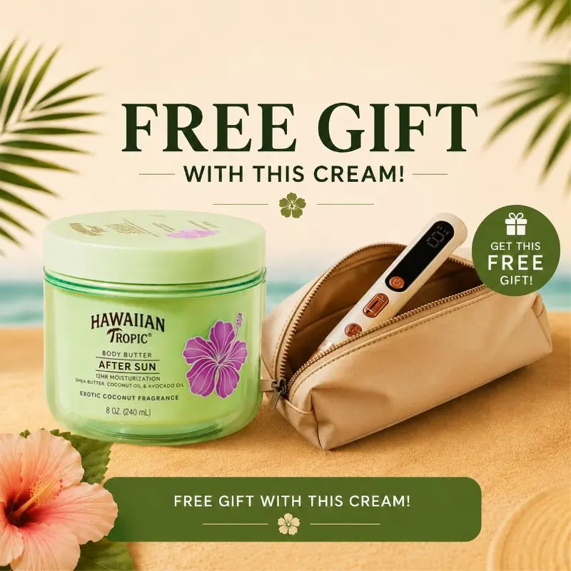 Hawaiian Tropic After Sun Body Butter with Coconut Oil, 8 oz, After Sun Lotion, After Sun Moisturizer, Coconut Body Butter, After Sun Care, After Sun Skin Care, 8 oz