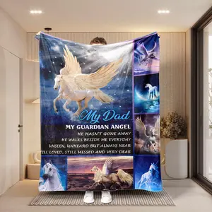Unicorn Print Blanket, Soft & Cozy Home Experience, Ideal for Travel & Leisure, All-Season Use, Fashionable Warm Cover