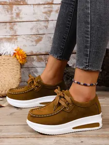 Women's Casual Low-Top Sneakers, Lightweight Fashion Shoes, Anti-Slip Sole Design, All Season Comfortable Walking Shoes