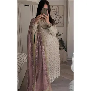 Chiffon Mirror Lace 3-Piece Set