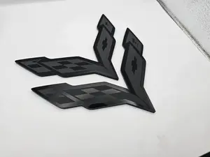 C7 Corvette flags Gloss black center, SOLD AS PAIR Multiple colors