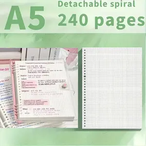 3color [Waterproof Loose-Leaf Notebook] Waterproof and moisture-proof 240-page A5 PVC transparent loose-leaf notebook | Replaceable and reusable loose-leaf cover, suitable for daily writing, office work and study