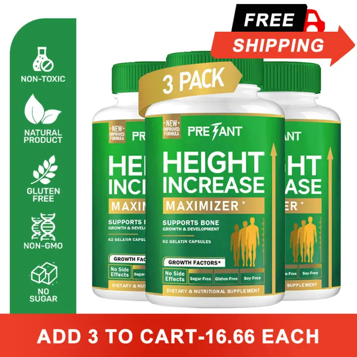 【2025 NEW】PRETANT-Growth Capsules to Grow Taller -Height Increase Maximizer with Calcium for BoneStrength -Natural Get Taller Supplement - DietaryEdible Healthcare Fitness