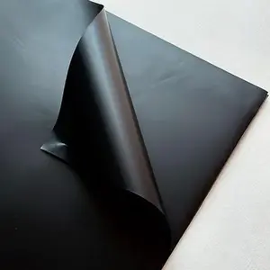 Black Solid Floral Wrapping Paper - Simple Design for Your Packaging Needs