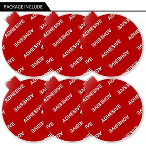 Very High Bond Sticky Adhesive, 6 Pack Dashboard Pad Mounting Disk Adhesive Replacement Kit, Double-Sided Stickers for Suction Cup Dashboard Phone Holder & Windshield Car Mount