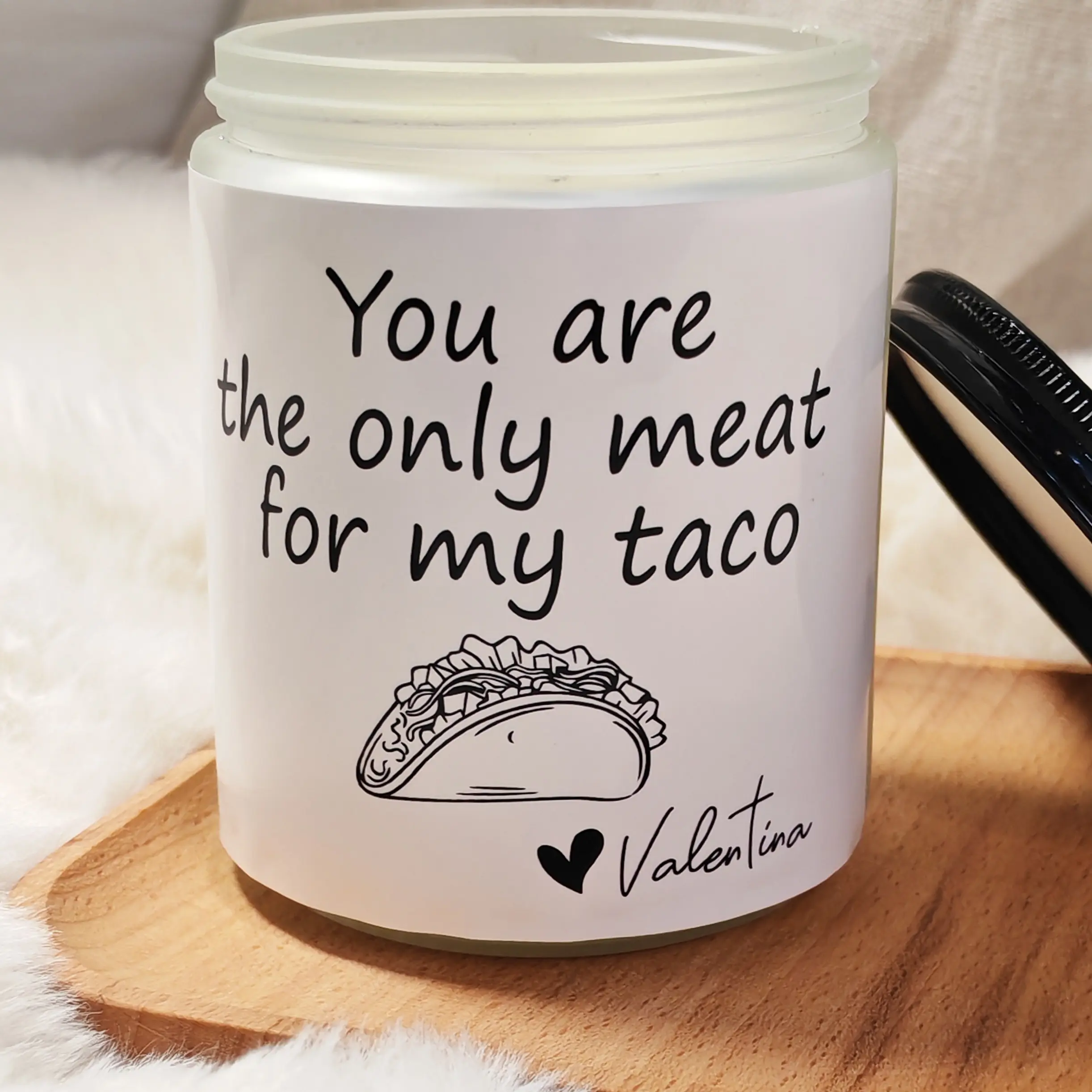 Custom Candles/You Are The Only Meat For My Taco Candle/Funny Valentine's Gift/Gag Gifts for Boyfriend/Rude Candles for Him/Joke Gift/Custom Valentine's Day Gift/Meaningful Gift for Him/Cute Candles/Valentines Gifts for Her Funny