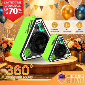 [DealsForYouDays] Futuristic Mecha Bluetooth Speaker with RGB Lighting, Portable Wireless Subwoofer for Smart Devices, Desktop Audio & Outdoor Entertainment