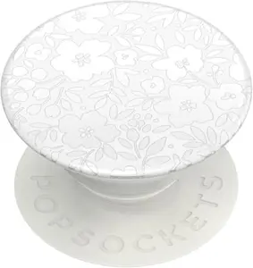 PopSockets Adhesive Phone Grip, Holder, Phone Stand, Flower - Blanc Fresh