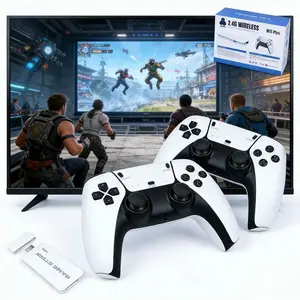 Wireless Retro Gaming Stick with Dual Controllers, 20,000 Games and 19 Emulators, Plug and Play 4K HD Retro Game Console