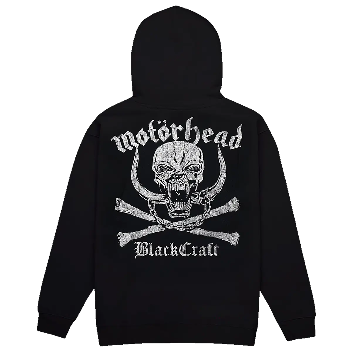 Blackcraft Cult x Motörhead Crossbones Unisex Graphic Pullover Hoodie, Soft Cotton Blend Long Sleeve Sweatshirt, Tops, Sweatshirts, Menswear, Pocket, Classic, Sleeves, Polyester, Fleece, S