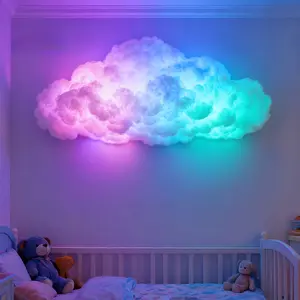 DIY Thundercloud LED Light USB-Powered 3D Big Cloud Lightning Light for Bedroom Gaming Room