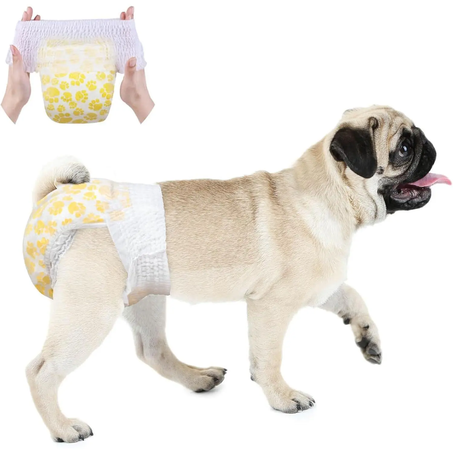 Diapers Female with Stretchy -42Pcs, Disposable Full Wrap Female Puppy  in Heat Period Diapers, 360? Leak-Proof Super Absorbent Doggie Puppy Diaper