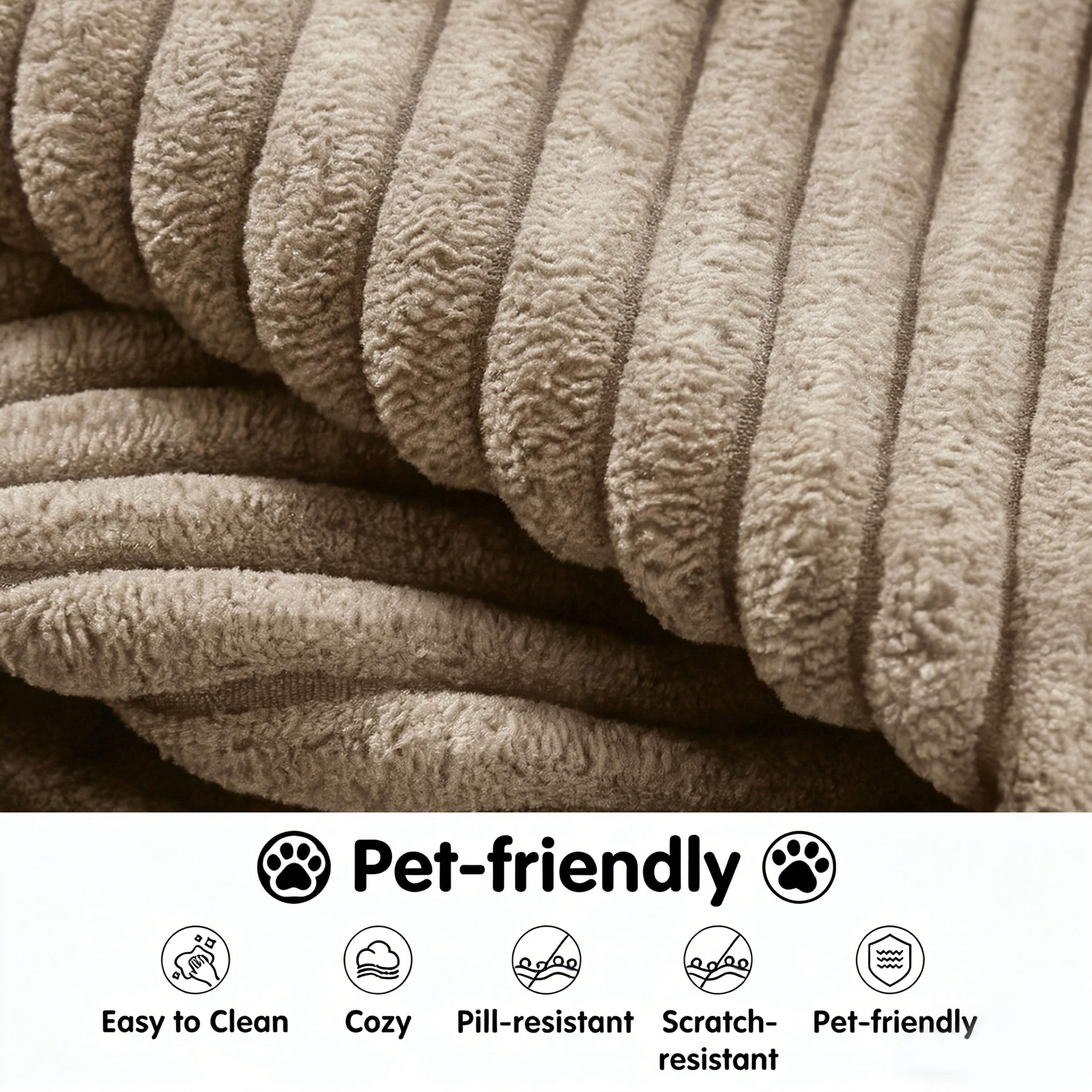 Modular Sectional Sofa Bed, Corner Couch with Chaise Lounge, Oversized Plush Corduroy Sleeper Sofa, No Assembly Required - Couch in a Box for Living Room & Bedroom，Oversize Compression Boneless Sofa Bed Plush Corduroy Sofa Bed