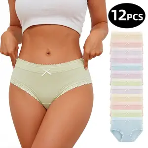 Women’s solid-color seamless panties—soft, comfortable, breathable, close-fitting everyday women’s underwear; back-to-school clothing/women’s apparel; minimalist casual women’s underwear for all seasons; women’s lingerie