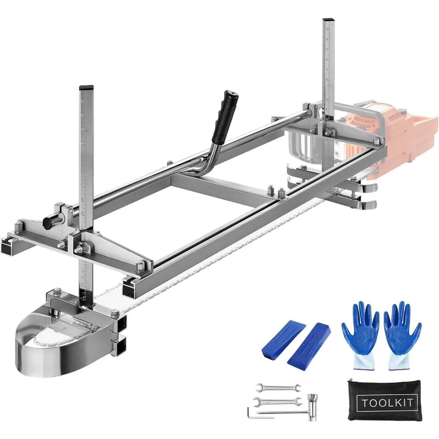 VEVOR Chainsaw Mill, Portable Sawmill 14"-36" Guide Bar, Galvanized Steel Chainsaw Planking Mill with 0.2"-11.81" Cutting Thickness, Wood Lumber Cross Cutting Saw Mill for Builders and Woodworkers