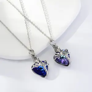 Women's Dainty Heart Tree Personalized Memorial Pendant Necklace - Openable, Adjustable Dark Gothic Witch Niche Jewelry, Chic Premium Gift for Sentimental Lovers, Dainty Necklace