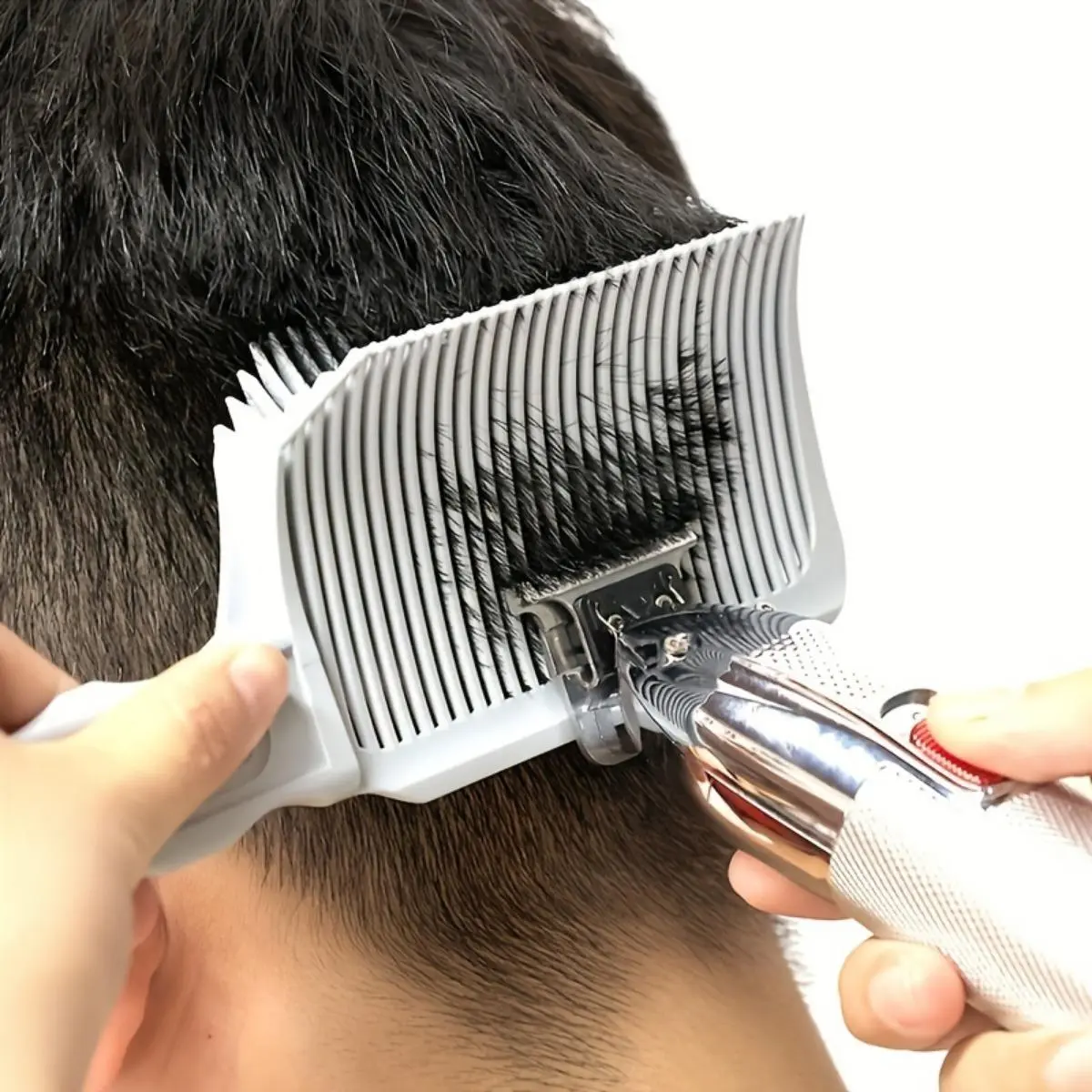 Professional Barber Fade Comb, Heat Resistant Plastic Bristle Flat Top Men's Hair Cutting Comb for Beard & Mustache, Hair Styling Tool, Hair Styling Brush, Durable Hairdressing Comb