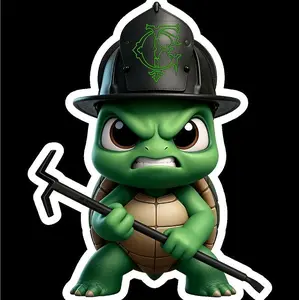 Firefighter Mad Turtle  (two decals 3") Stickers