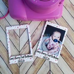 Berry First Birthday Polaroid Stickers/ Polaroid Film Stickers/ Polaroid Film Border/ Birthday Party Favor/ Mini Polaroid/ Berry Birthday