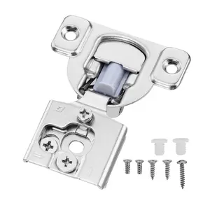 VEVOR Cabinet Hinges, 50 Packs Partial Overlay Kitchen Cabinet Door Hinges, 105 Degree Opening Angel Soft Close Concealed Cupboard Hinges for Framed Cabinet Type, with Mounting Screws