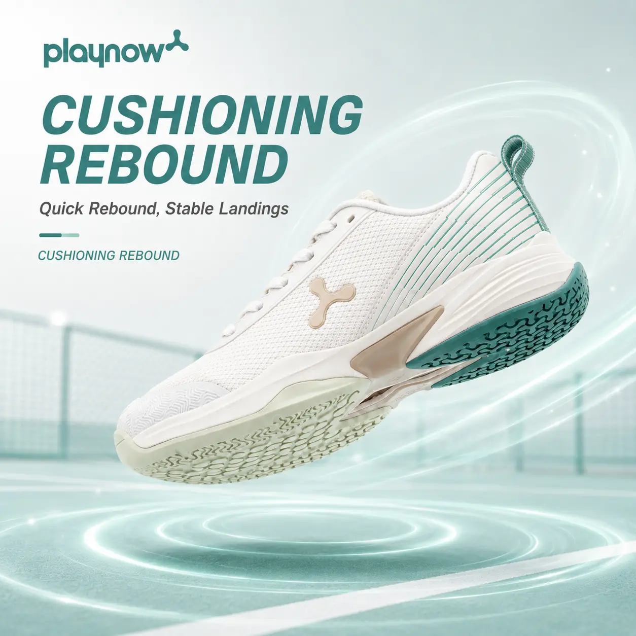 PLAYNOW Women's Lightweight Tennis & Pickleball Sneakers with Sporty Nylon Mesh, Cushioning Rebound for Indoor/Outdoor Courts, Female, Secure Lacing, Laces, Breathable, Pickleball/Tennis, Casual Women's Tennis Shoes