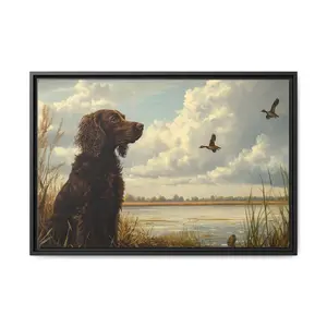 Hunting Landscapes, un Print, Duck Hunting Dog, Spaniel, Lab, Retriever, Custom Artwork, Oil Painting Style, Natural Landscape