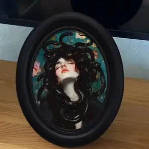 Vintage Gothic Snake Woman Floral Pattern Decorative Home Item, Unique Artwork, Perfect for Halloween Christmas Thanksgiving Wall Decoration, Indoor Decoration, Wall Art, Vintage Room Decor, Decoration Items