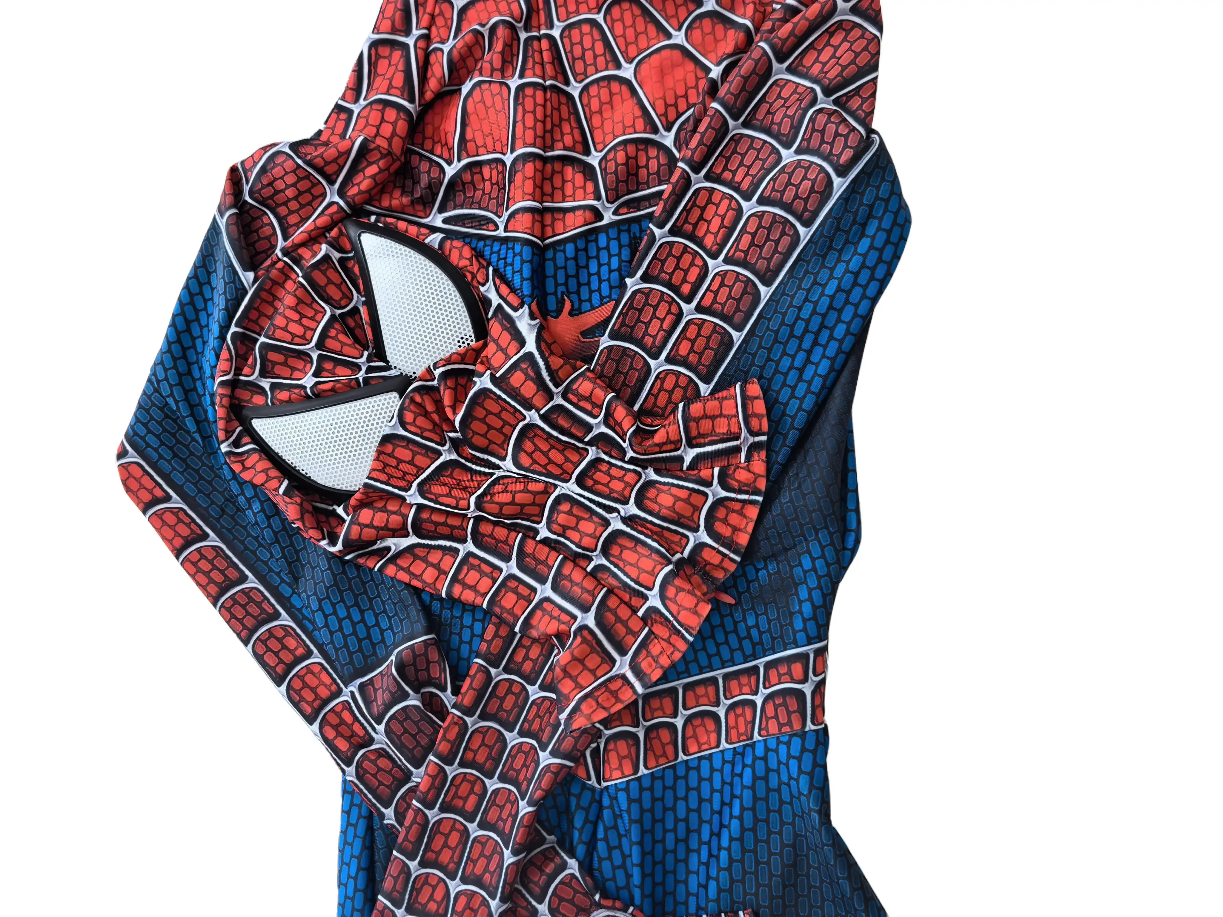 Red and Blue Suit with Web Pattern - Perfect for Halloween and Cosplay