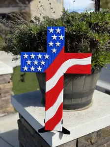 American Flag Cross