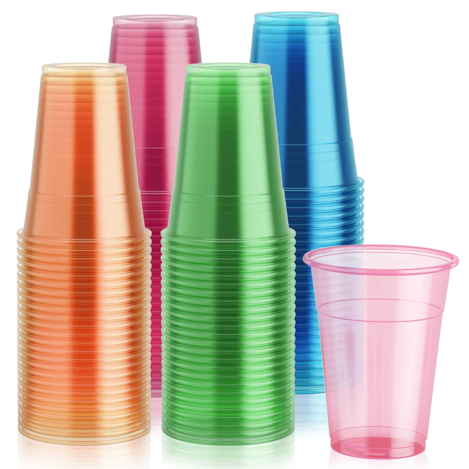 Neon Assorted Party Cups - Blacklight Cups - 12 oz & 16 oz Neon Assorted Party Cups - Blacklight Cups - 12 oz & 16 oz