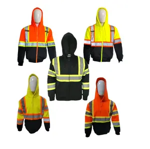 Men's Workwear Pullovers and Zippup Safety Hoodies - Outdoor Clothing