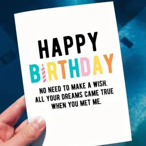 1PC Funny Birthday Card, Greeting Card, Humorous Design, Perfect Gift for Friends & Family, Unique Wishes Message, Ideal for Birthdays Celebrations, Funny Dad Card