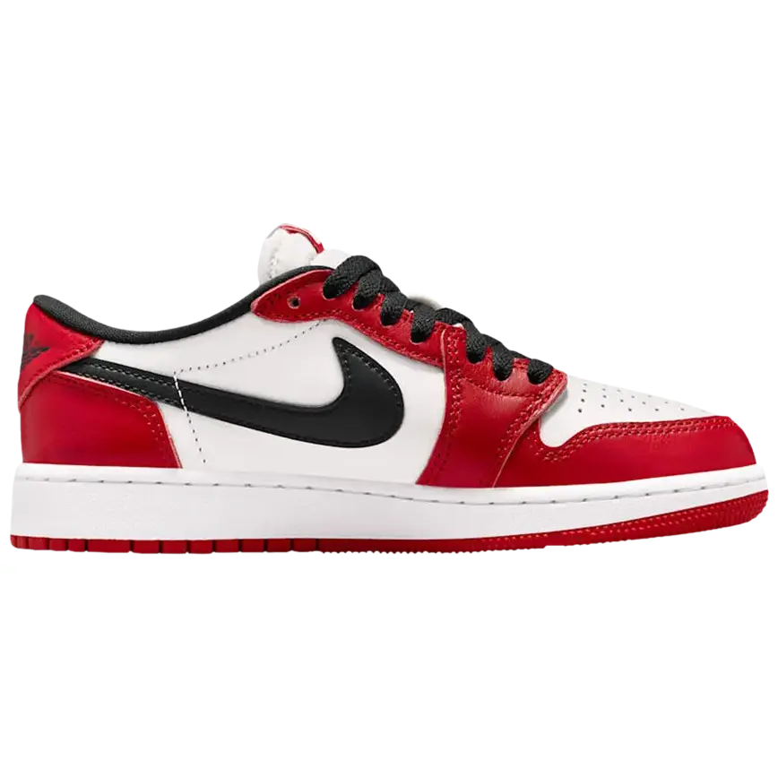 Jordan  1 Retro Low OG GS 'Chicago' 2025 Casual Athletic Sneakers, Varsity Red-Black-Summit White, SKU HQ6999-600