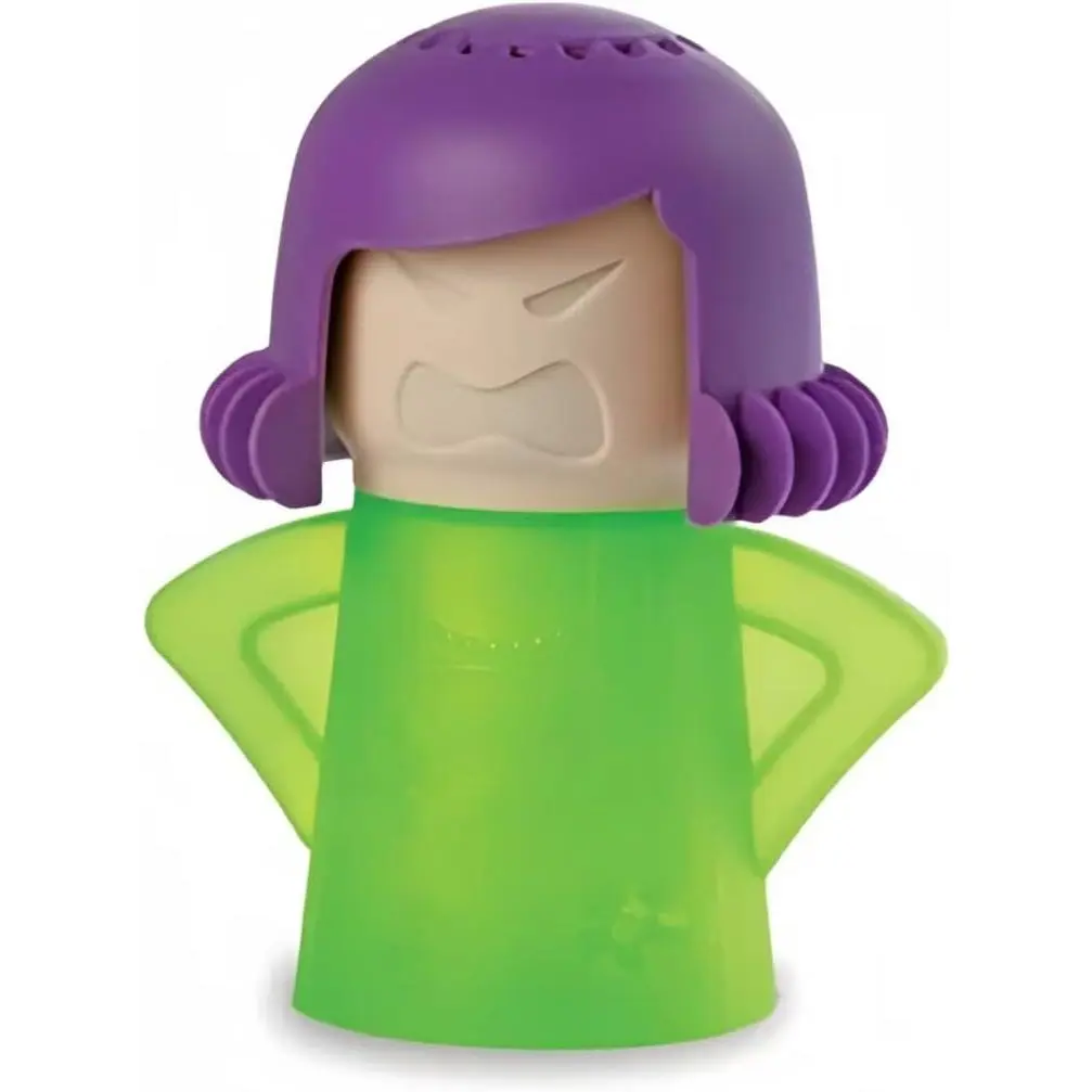 Angry Mama Microwave Oven Steam Cleaner and Disinfects With Vinegar and Water for Kitchens (Green)