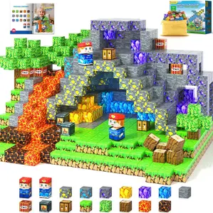 100PCS-Magnetic Building Blocks with Drawstring Bag STEM Montessori Christmas Children Toys Gift Set